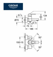 GROHE QUADRA MONOMANDO BAÑO